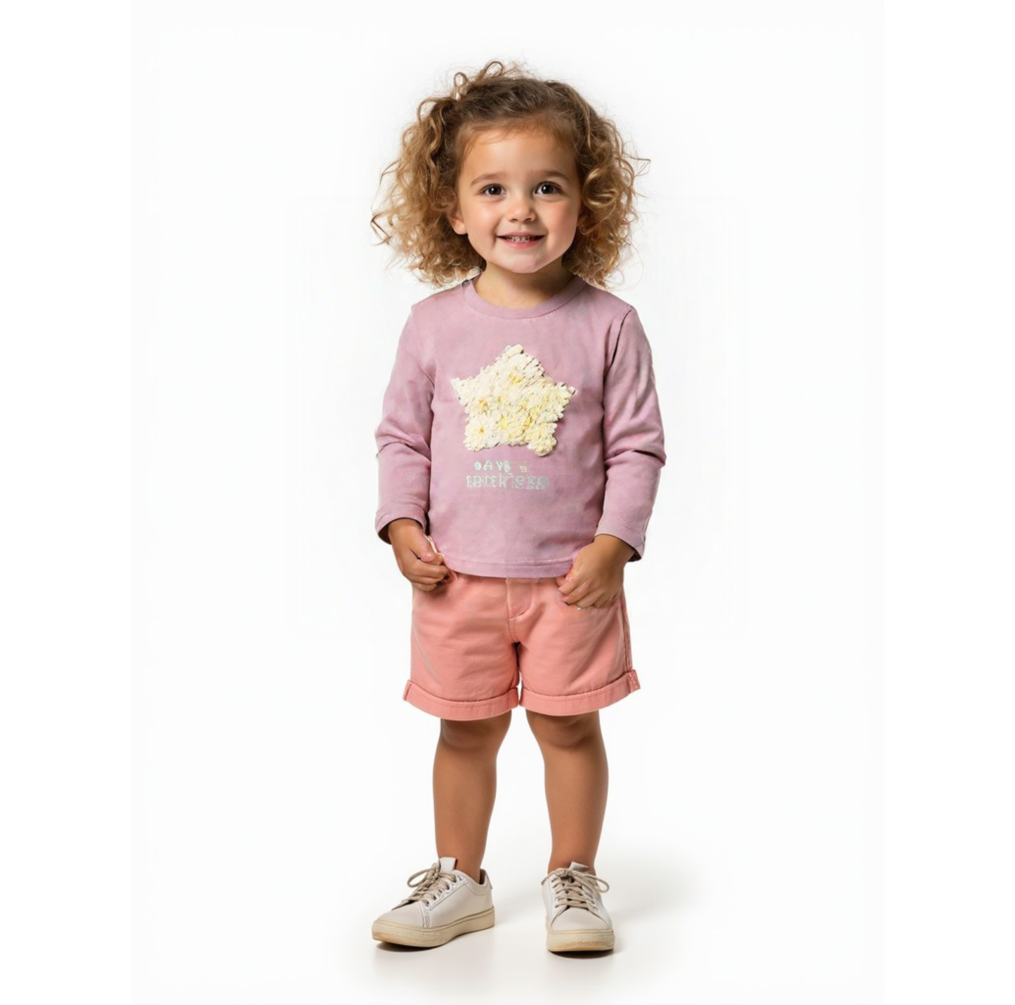 Long sleeved top with application, UNITED COLORS OF BENETTON