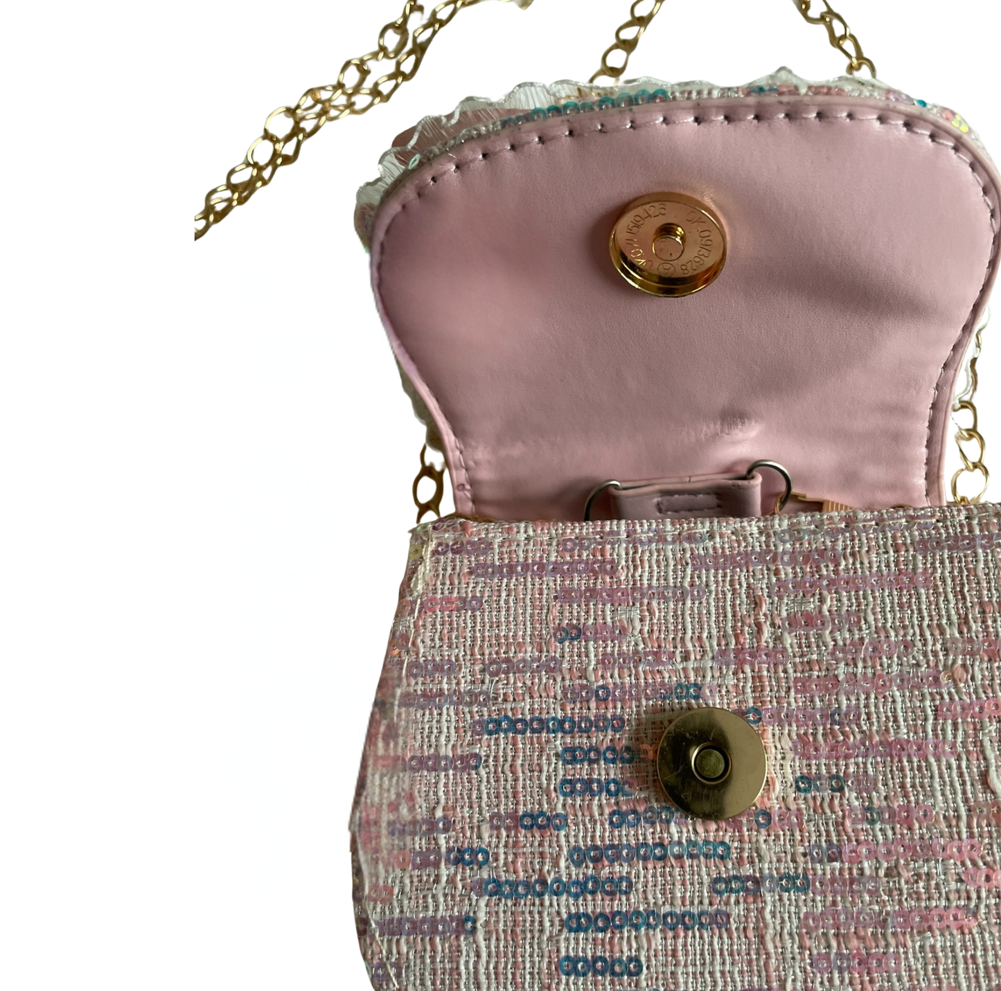 Rokassomiņa meitenei ar pērļu rokturi