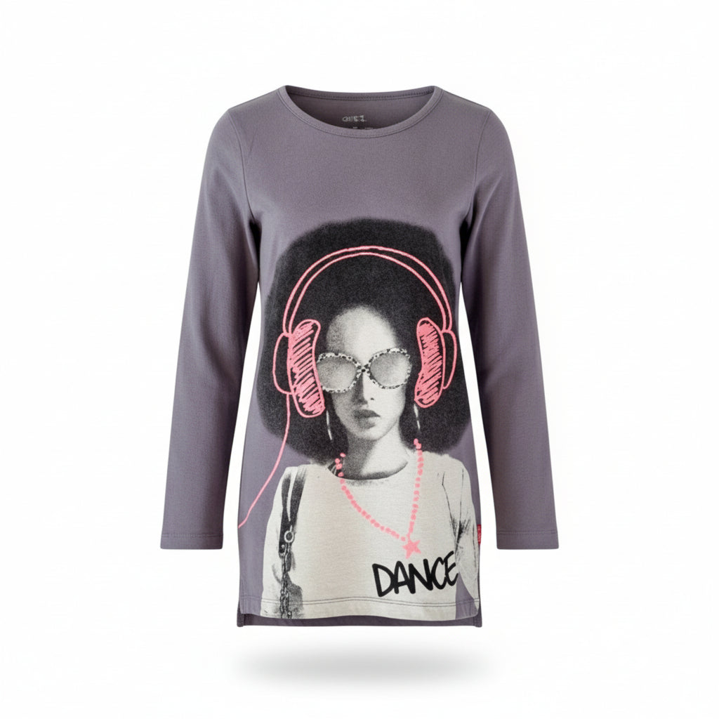 Organiskās kokvilnas tunika ar garām piedurknēm, Name it