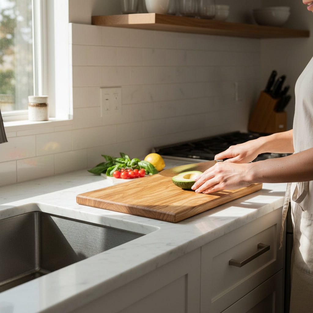 Handcrafted Solid Oak Cutting & Serving Board